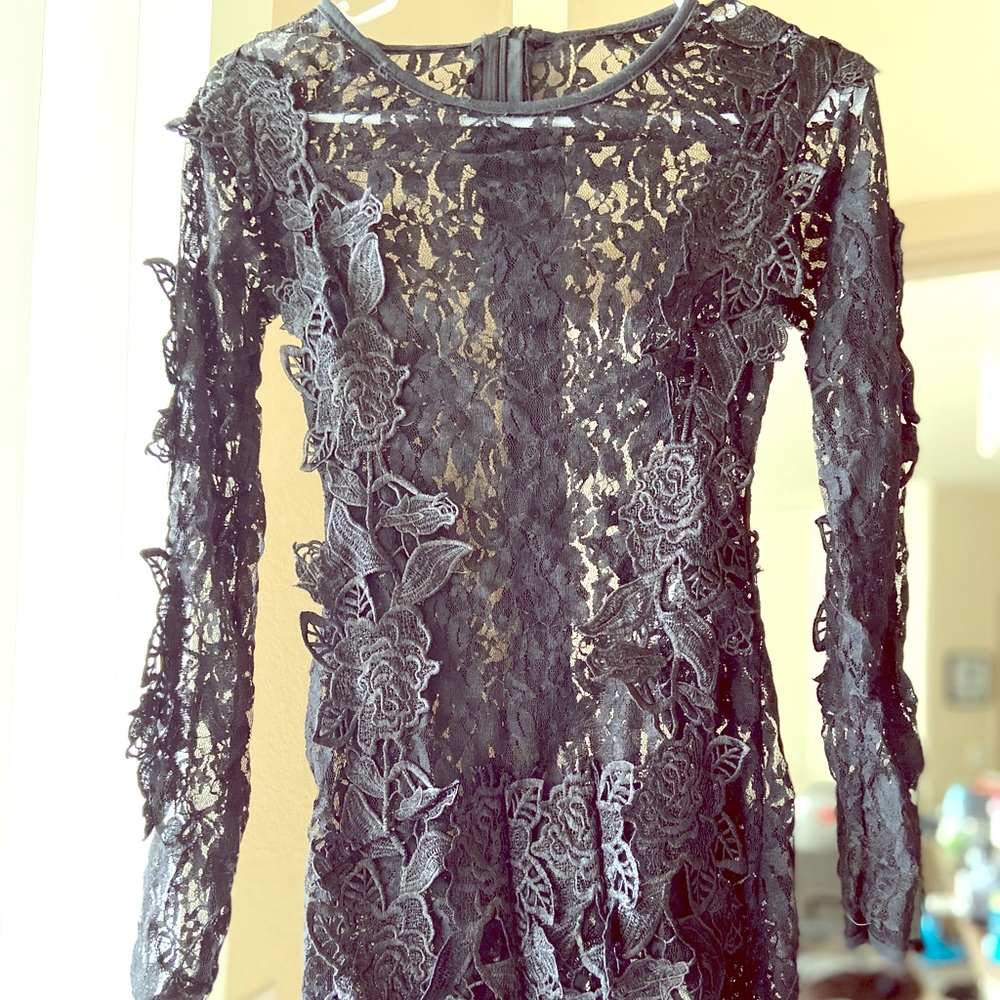 Black sexy see through dress Size large